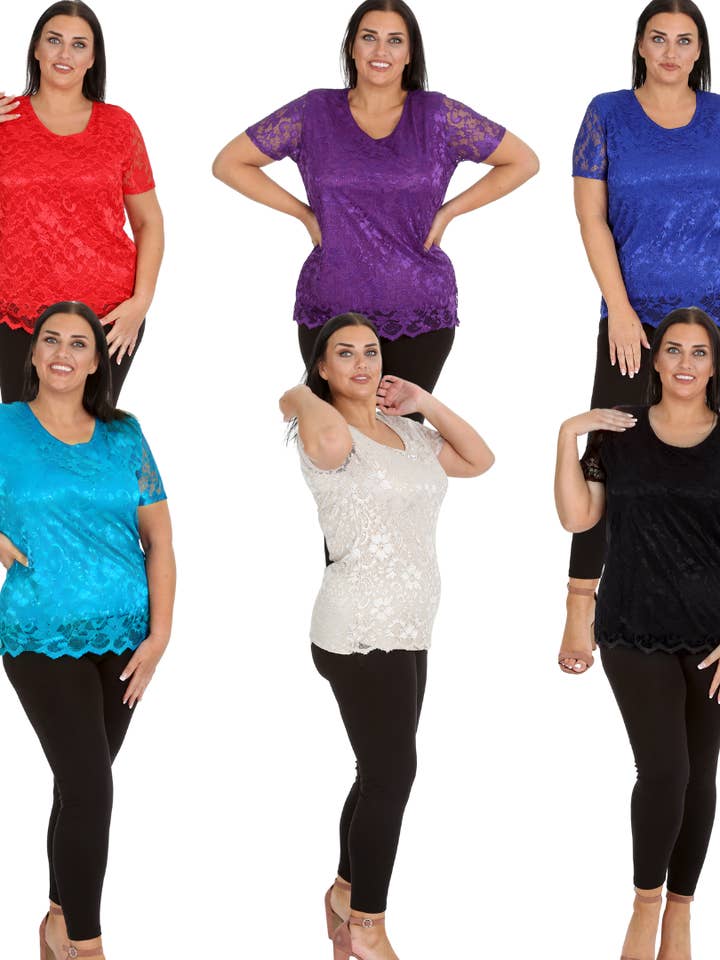 Haut en dentelle festonnée 1300 pour la vente par NOUVELLE