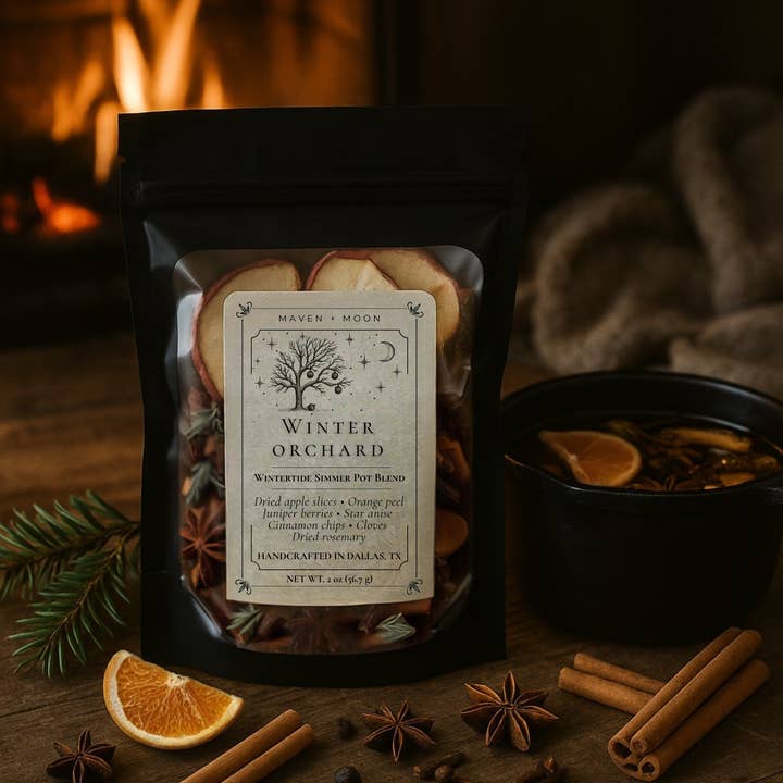 MAVEN + MOON - Wholesale Potpourri - Winter Orchard Simmer Pot Blend – Bright & Cozy Holiday Vibe