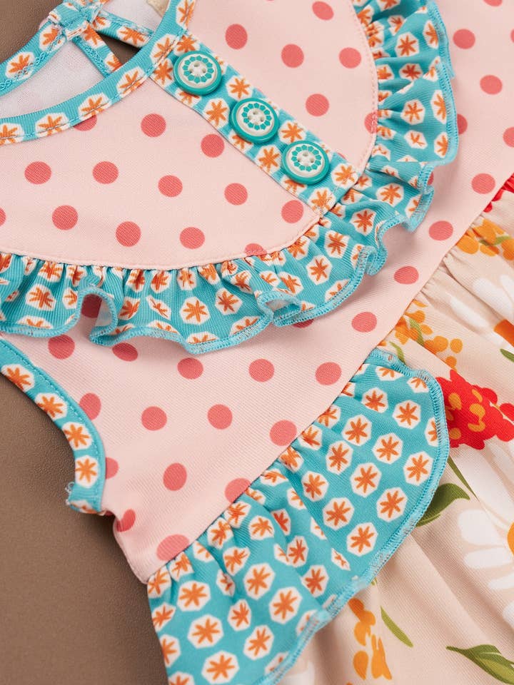 Marie Nicole Clothing - Wholesale Top & Short Set - Kids - Daisy Janes Ruffle Trim Outfit8