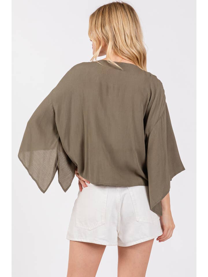 Final Touch - Wholesale Kimono - Women's - Solid Kimono Cardigan - VNC16437C6