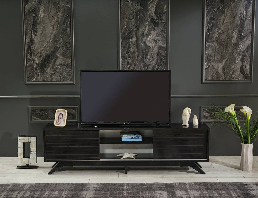 Luxia Tv Stand Black for wholesale on Faire13