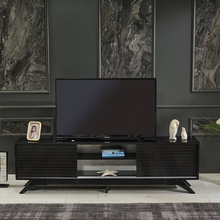 Luxia Tv Stand Black for wholesale on Faire13
