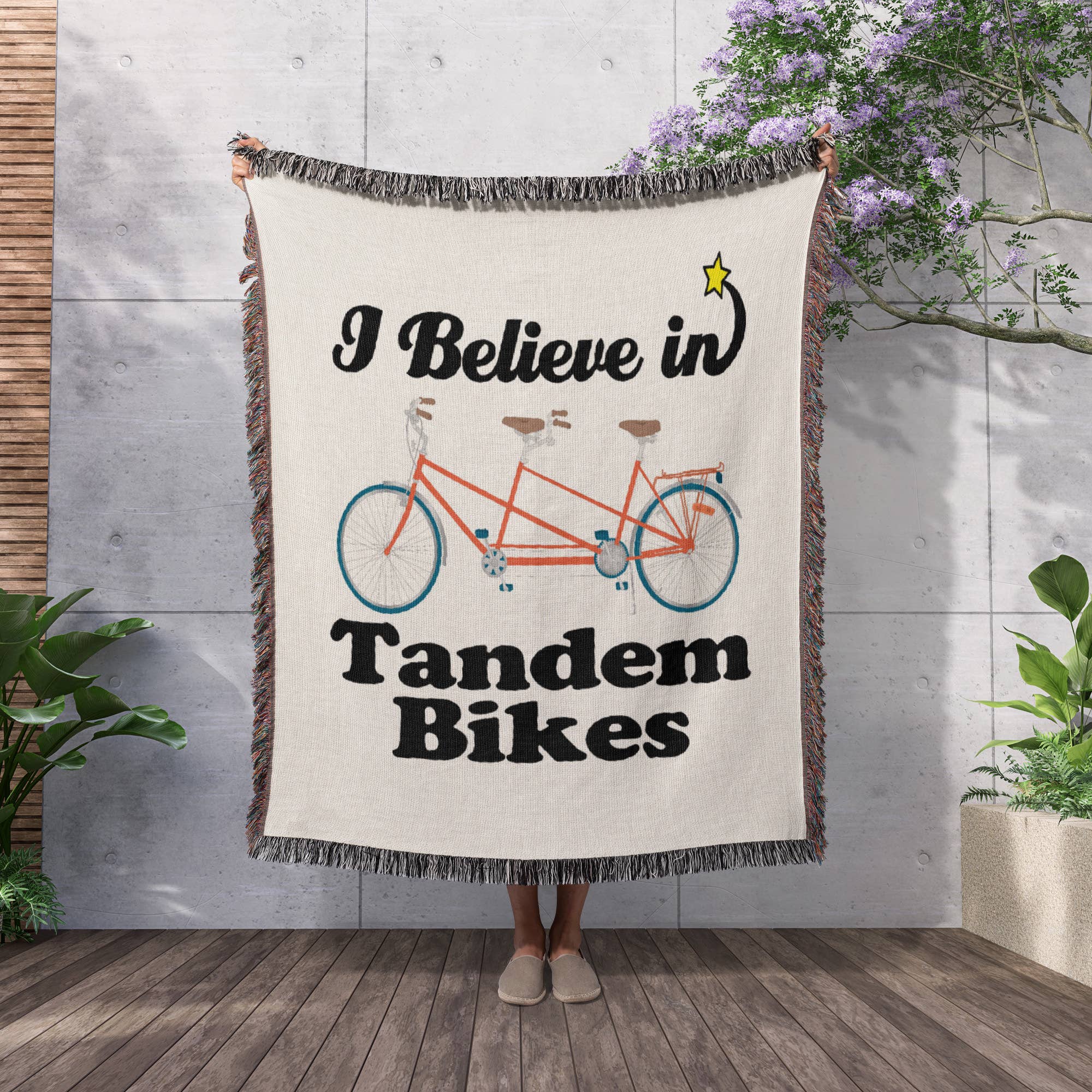 3dRose - Wholesale Throw Blanket - 3dRose, I Believe In Tandem Bikes, Blanket2