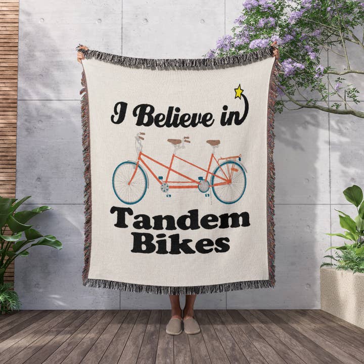 3dRose - Wholesale Throw Blanket - 3dRose, I Believe In Tandem Bikes, Blanket2