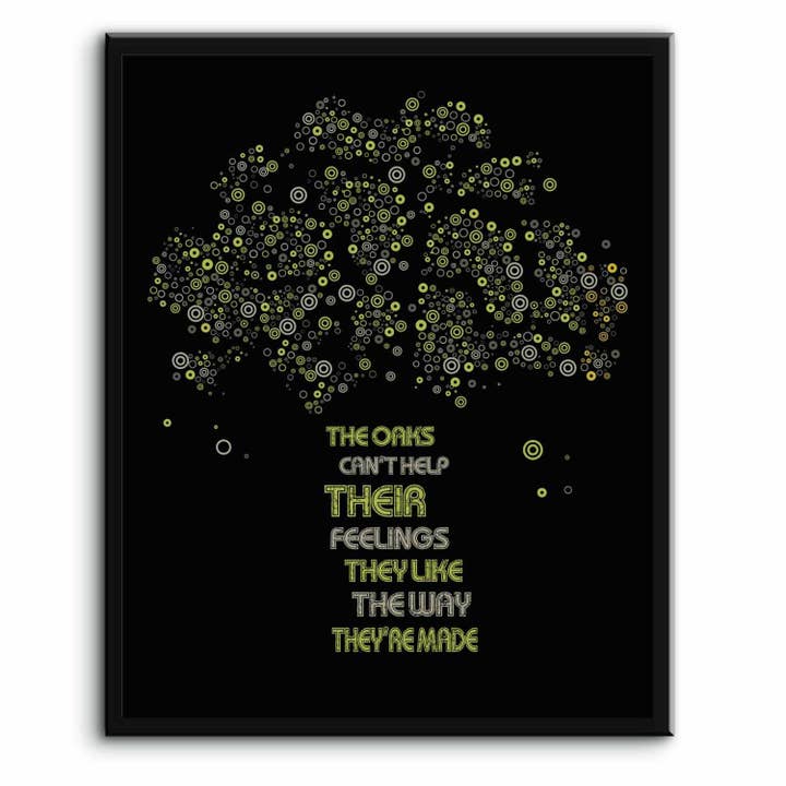 Song Lyrics Art – wholesale Konsttryck – The Trees by Rush - Lyrikinspirerad sångkonst Rockmusiktryck