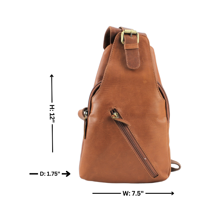 Leather Impressions Inc - Wholesale Crossbody Bag - Unisex - Leather sling bag, Minimalist crossbody chest bag AB17672
