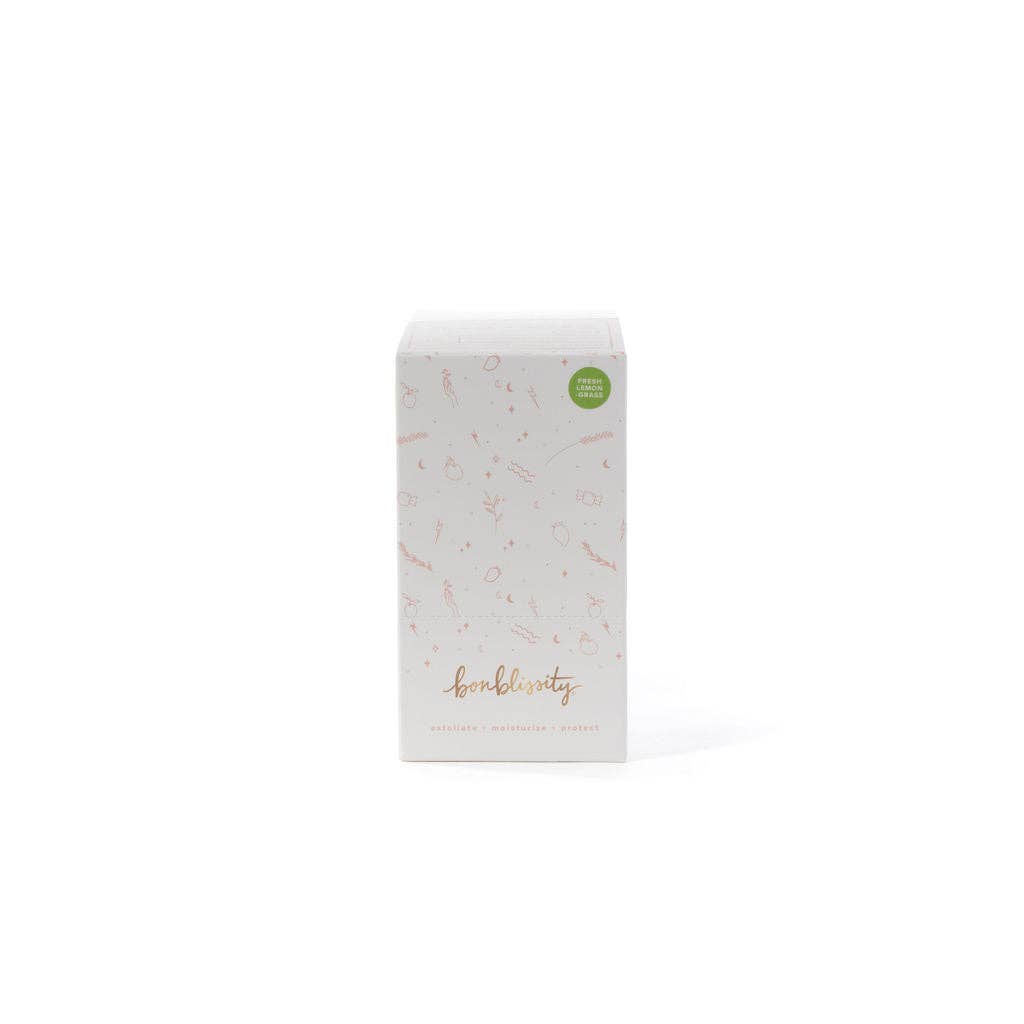 Bonblissity - Vente Gommage/exfoliant pour le corps - Coffret de Mini-Me Gommage au Sucre en Cube - Citronnelle Fraîche (PDSF 12 $)1