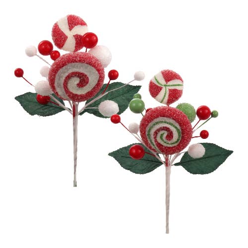 Larksilk - Wholesale Lollipop - 12 Assorted Lollipop Candy Picks - Christmas Holiday Decor