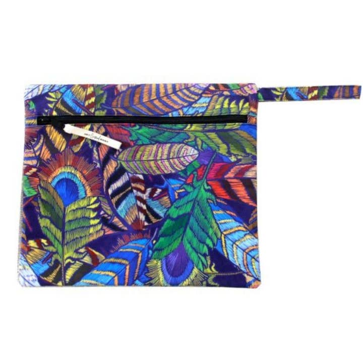 Feathers Wristband Wet Bag for wholesale by Get Carried Away Shop