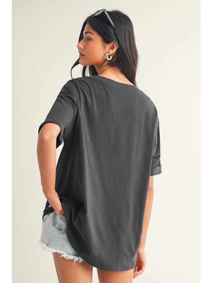 Carbon Grey LDC Vintage Yall Cowboy Boots Graphic Tee for wholesale on Faire