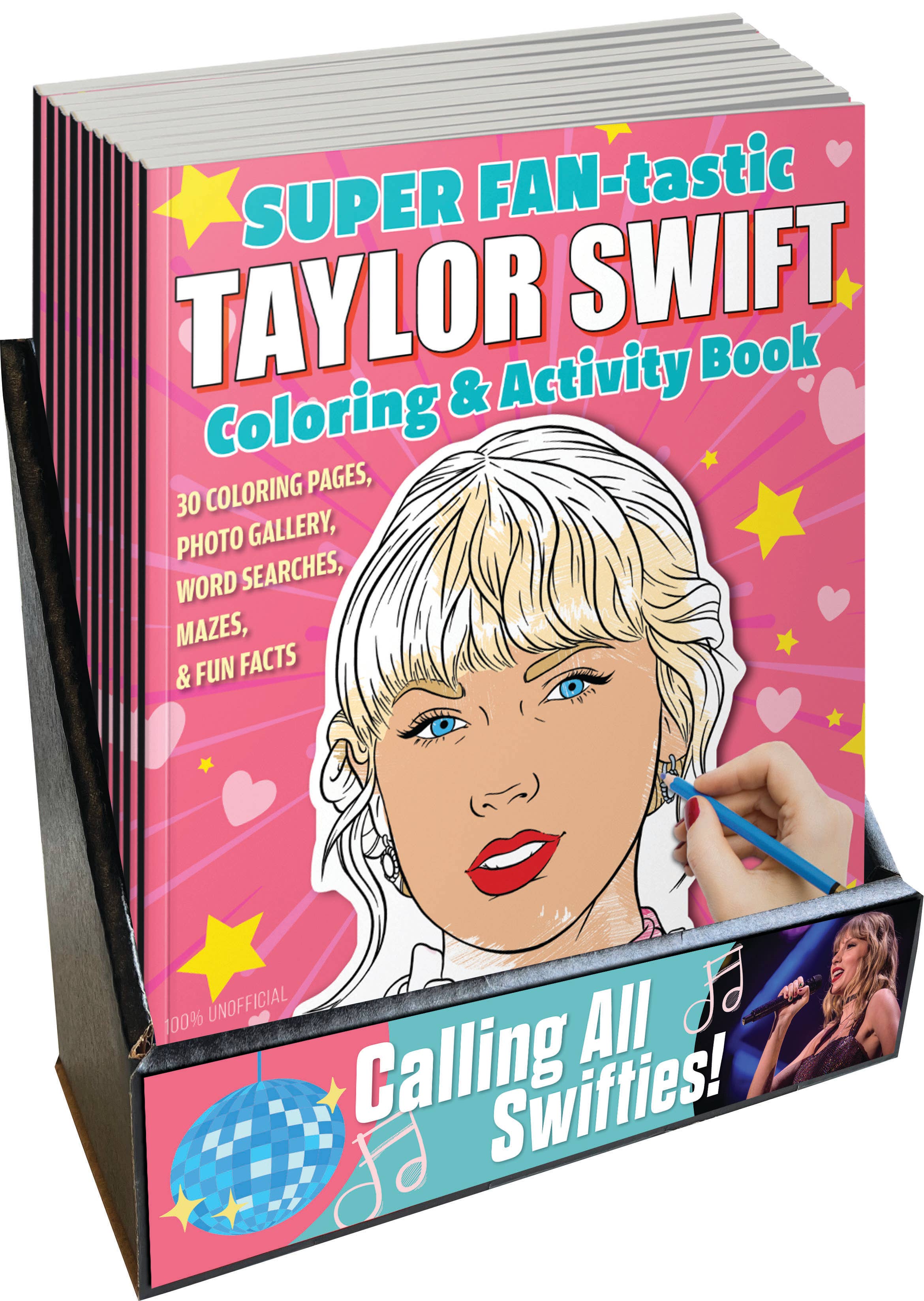 Cahier de coloriage et d'activités Taylor Swift (paquet de 10 avec  présentoir) en vente B2B pour votre magasin – Faire Canada