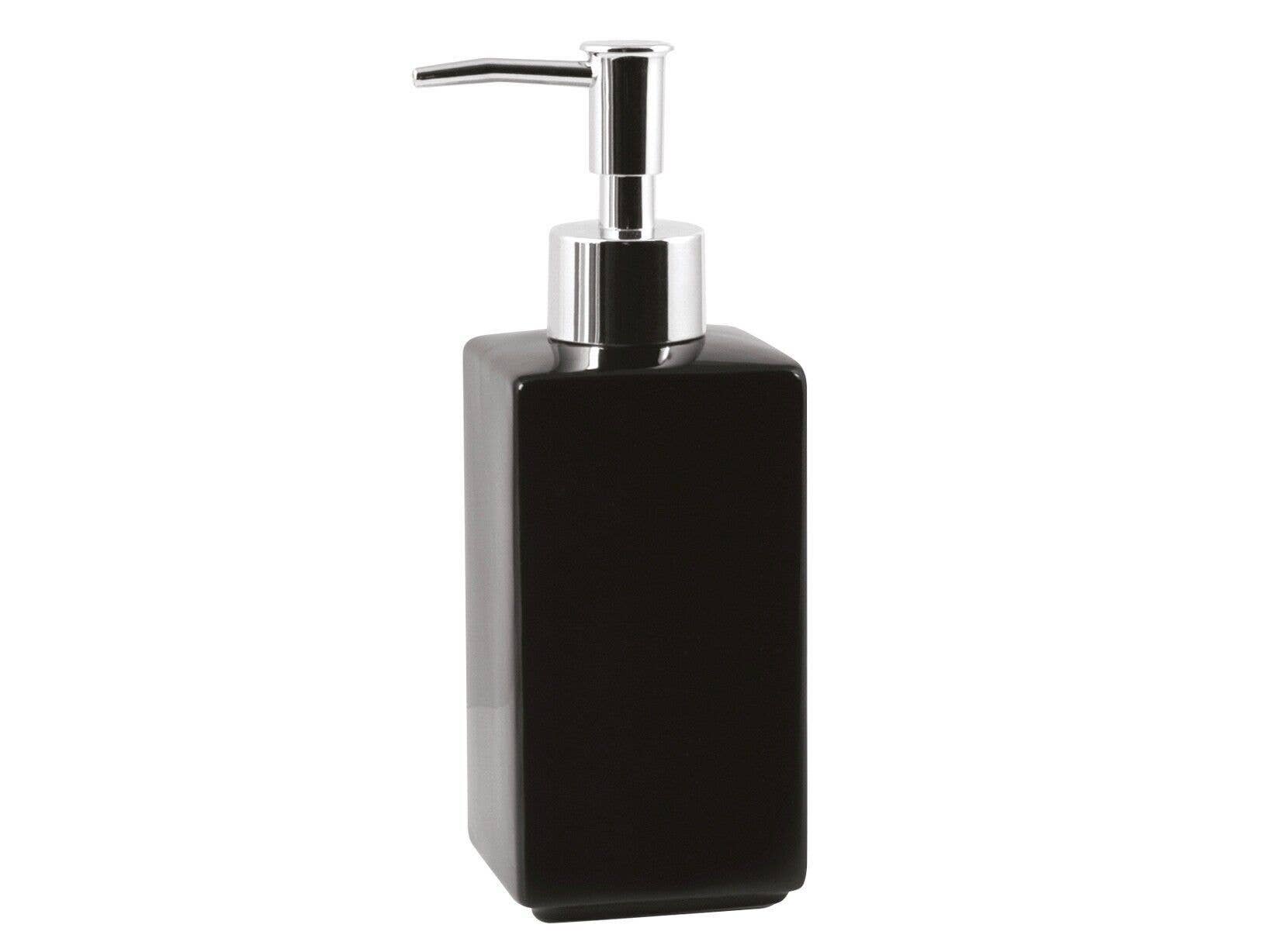 H&H - Wholesale Soap Dispenser - Soap Dispenser Bathroom Square Design in Black Ceramic1