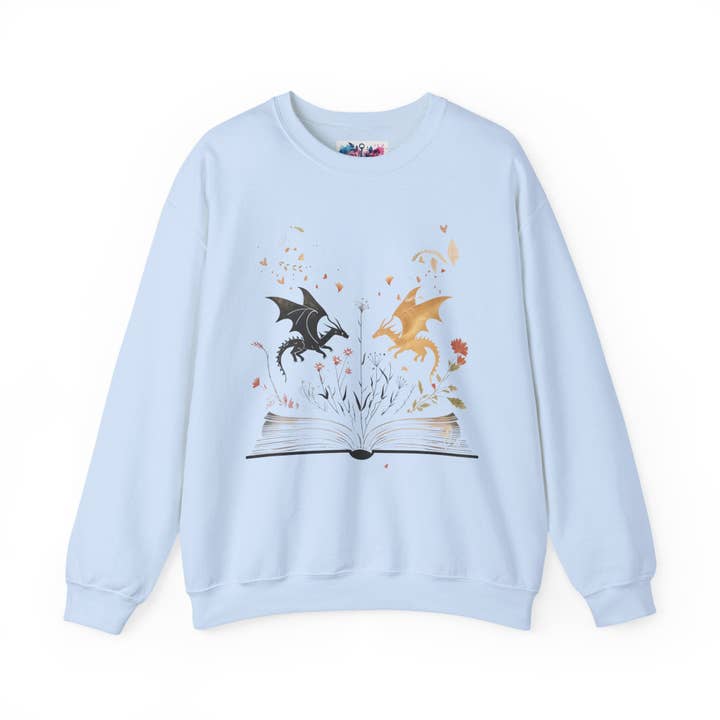 MagicMerchEmporium - Wholesale Graphic Sweatshirt - Unisex - Two Dragons Fantasy Sweatshirt3