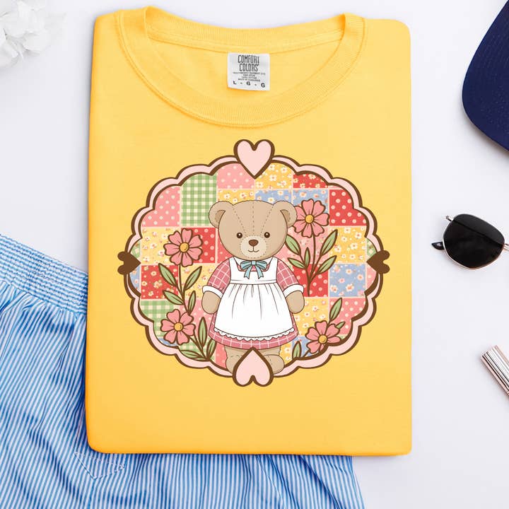 Sweet Vintage Bear Graphic Tee for wholesale by Haysville House