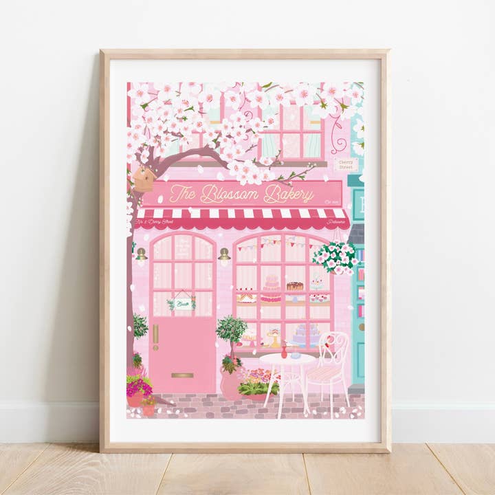 The Blossom Bakery Illustration Print - A3/A4/A5 for wholesale by Ditsy & Stitch