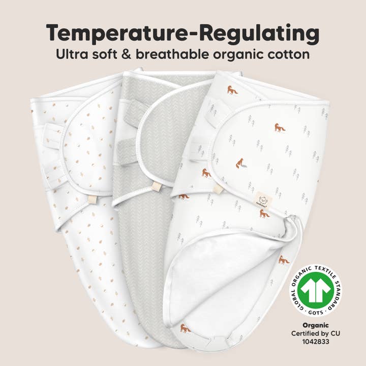 Forest 3pk Soothe Zippy Baby Swaddles 0-3 Months,Newborn Sleep Sack for wholesale on Faire