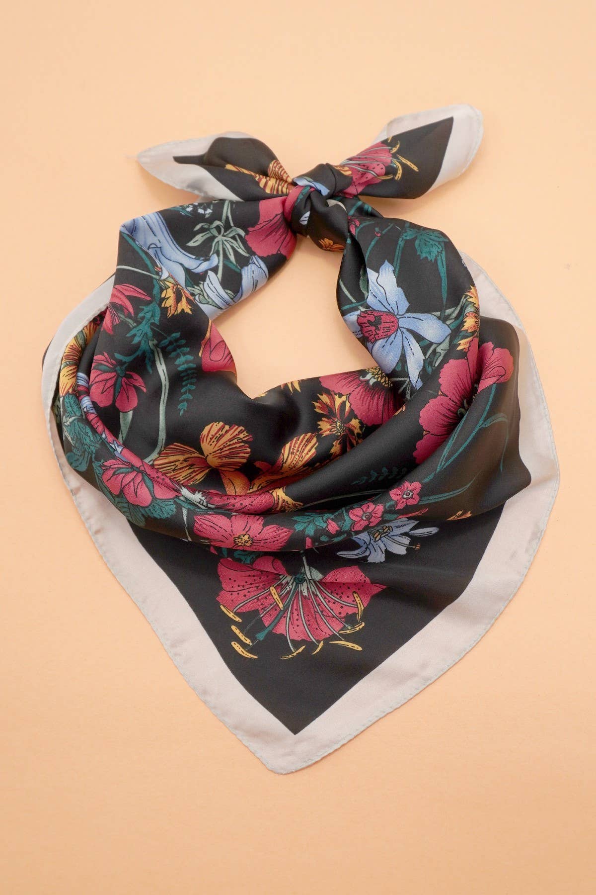 JOSSLYN by wall to wall - Wholesale Scarf - Women's - LARGE FLORAL PRINT BANDANA SCARF | 40SC6512