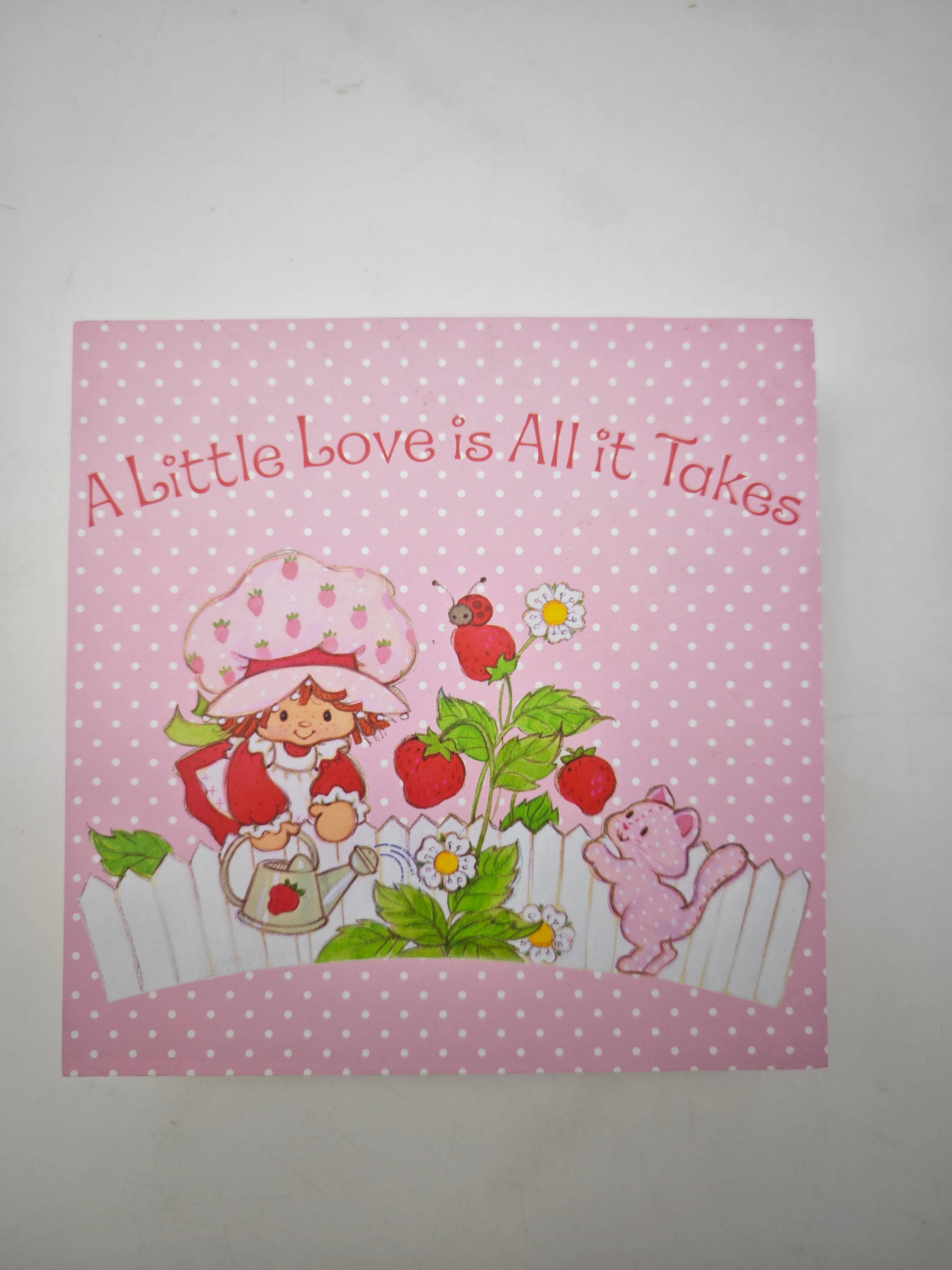 Silver Buffalo - Vente Pancarte - Enseigne murale en boîte "Strawberry Shortcake A Little Love" 15x15x3,8 cm2