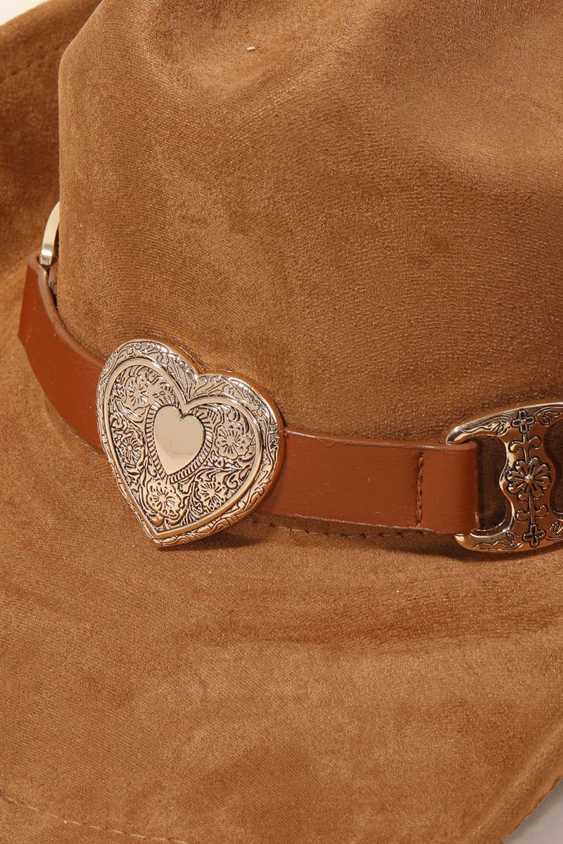 Anarchy Street - Wholesale Fedora - Women's - Western Heart Buckle Cowboy Hat2