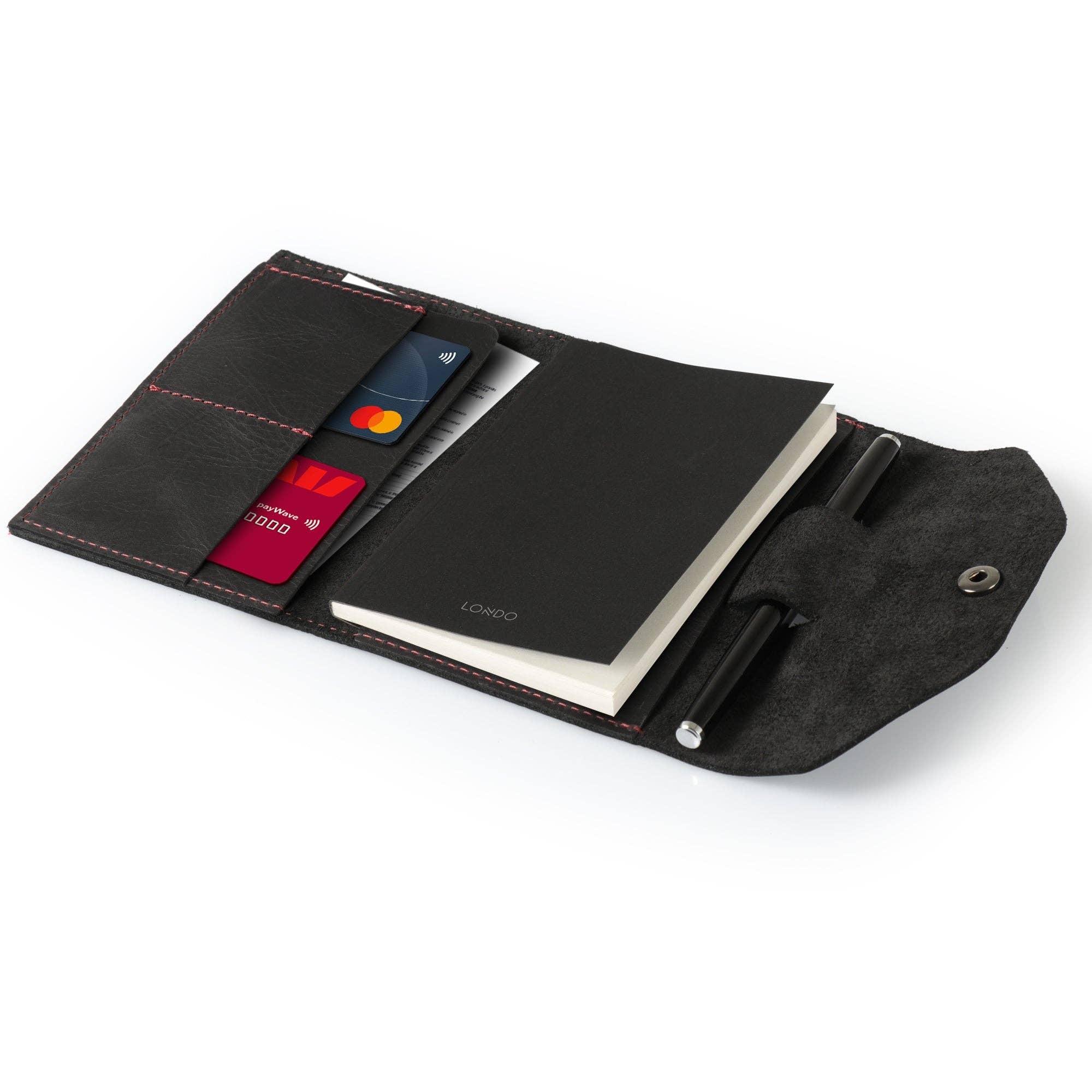 Londo - Wholesale Journal Cover - Londo Personalized Top Grain Leather Portfolio with Notepad (Snap Closure & Lock)15