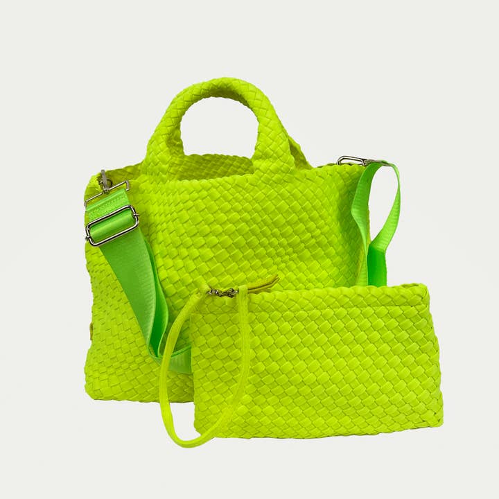 AHDORNED - Wholesale Tote Bag - Women's - Lily Woven Neoprene Tote with Pouch61