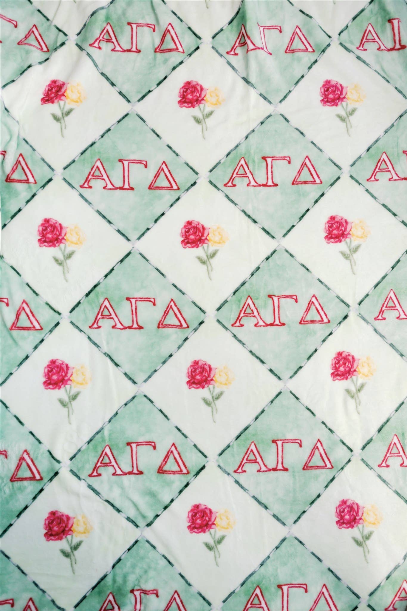 Gracefully Made Art - Wholesale Throw Blanket - Alpha Gamma Delta Flannel Fleece Blanket, Sorority2