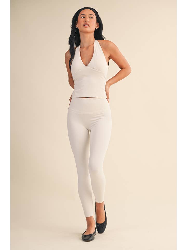 KIMBERLY C - Wholesale Athletic Top - Women's - Plunge Halter Tank42