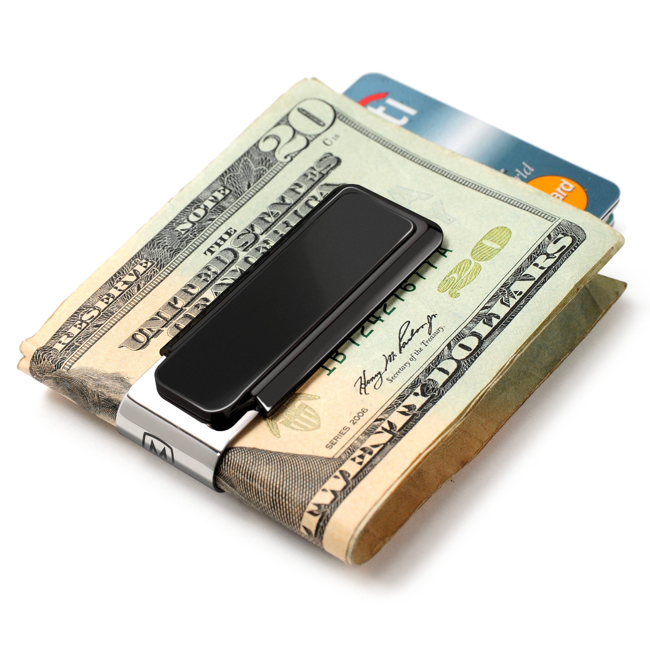 M-Clip - Venta al por mayor Clip para billetes - Unisex - Pinza para billetes ultraligera de aluminio negro sólido1