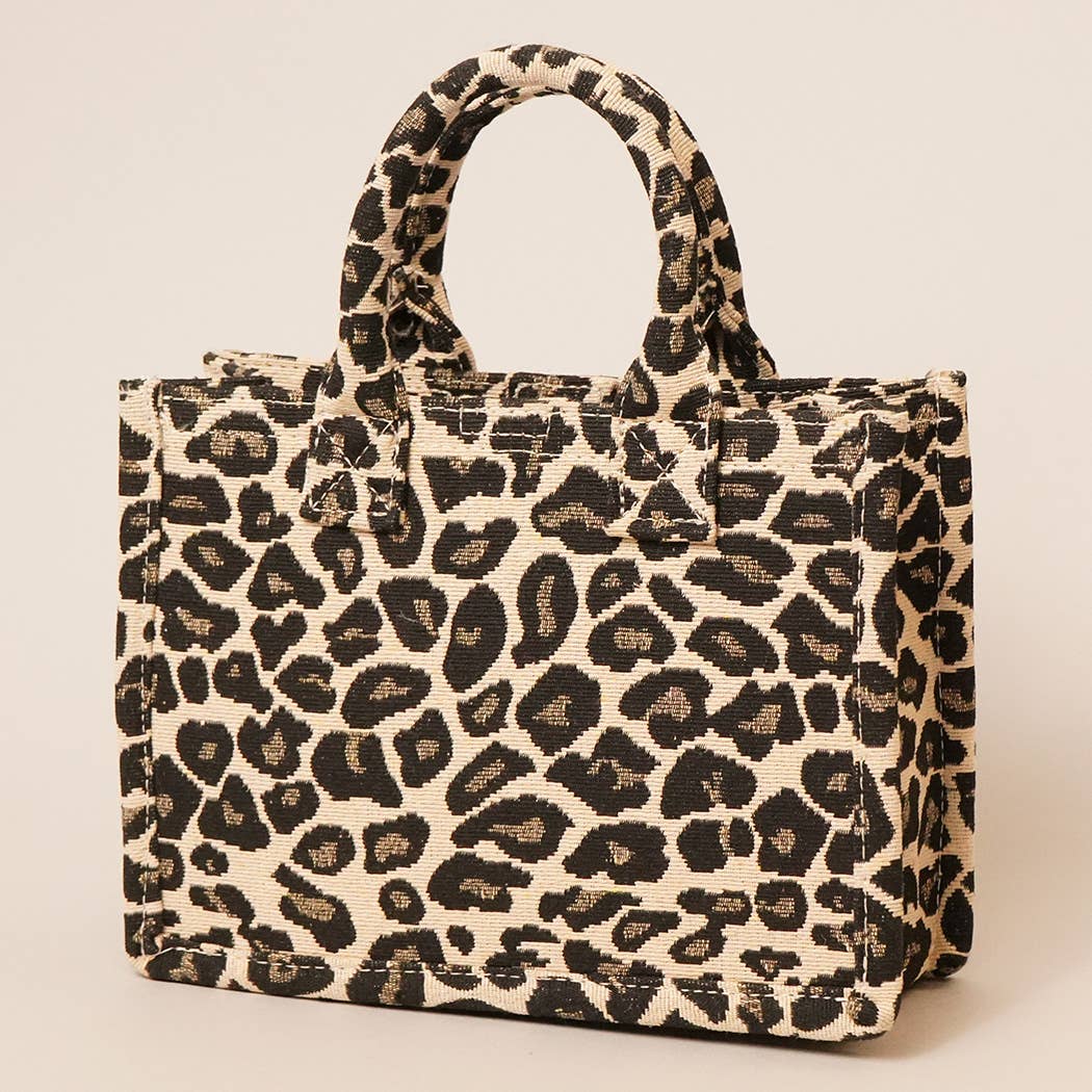 Fashion City – Sacola - Mulher por atacado – Bolsa Mini Tote com Estampa de Onça e Alça Removível11