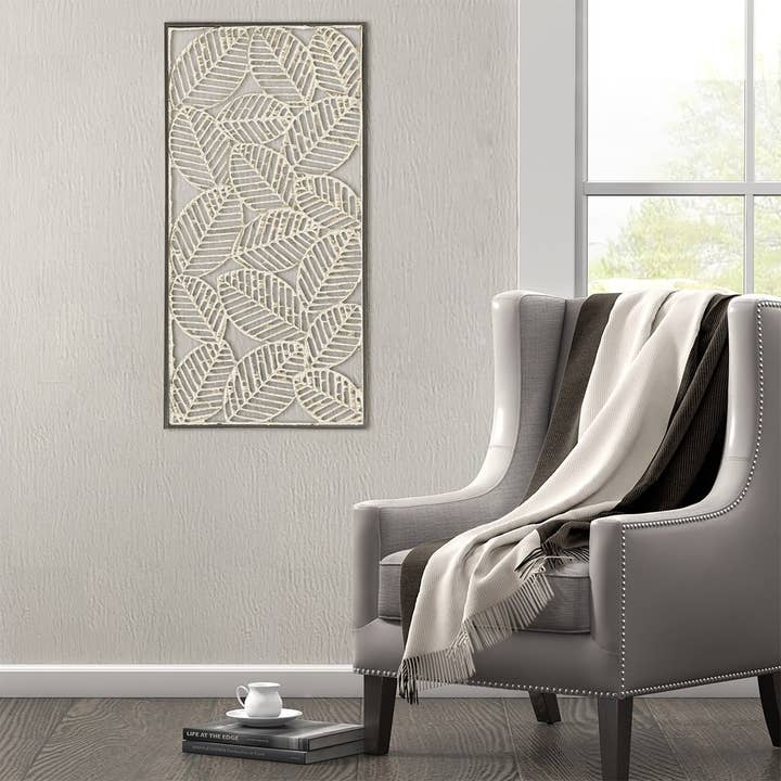 Olliix - Wholesale Wall Accent - Paper Cloaked Botanical Metal Wall Art1