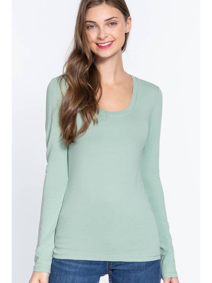 Vanilla Monkey - Wholesale Knit Top - Women's - Long Sleeve Scoop Neck Basic Top24