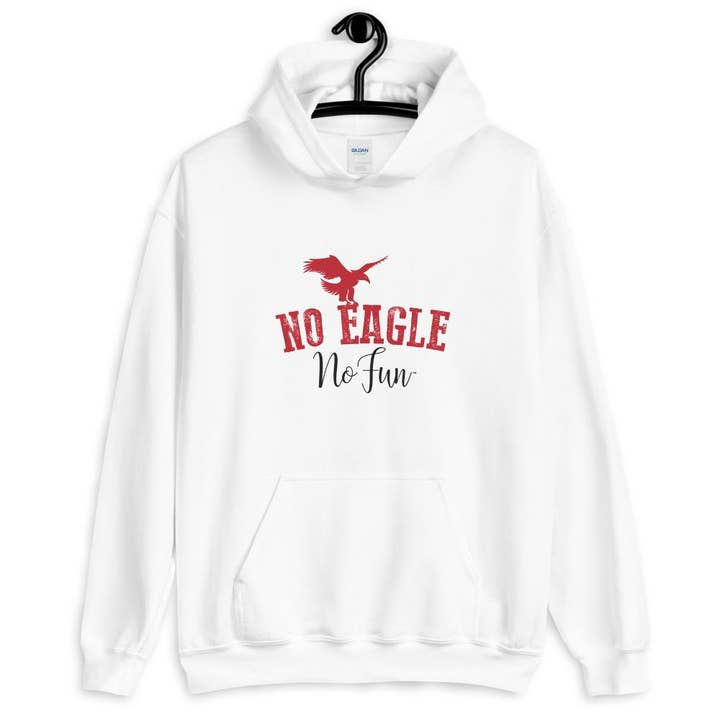 Geen Adelaar Geen Plezier, Hoodie, Wit voor wholesale door No Fun Company