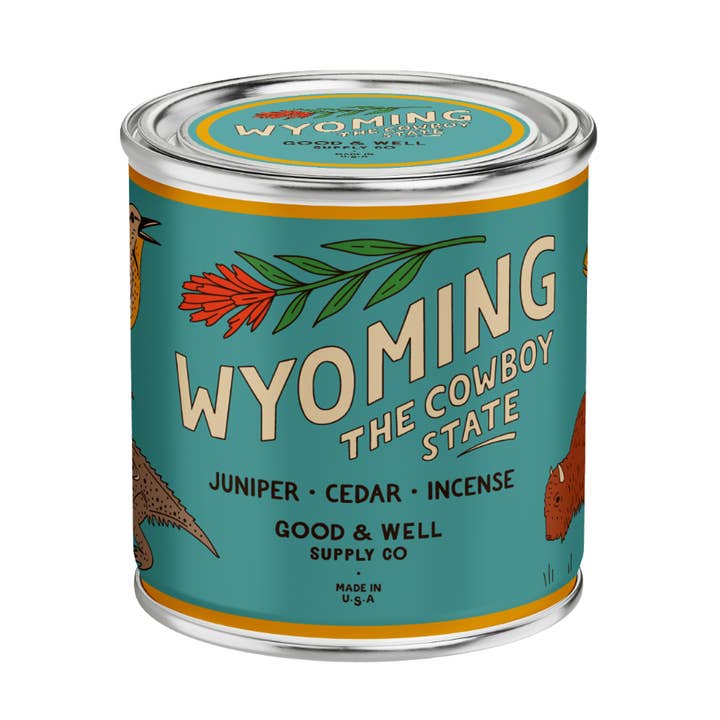 Wyoming State Soy Candle for wholesale by Good & Well Supply Co.