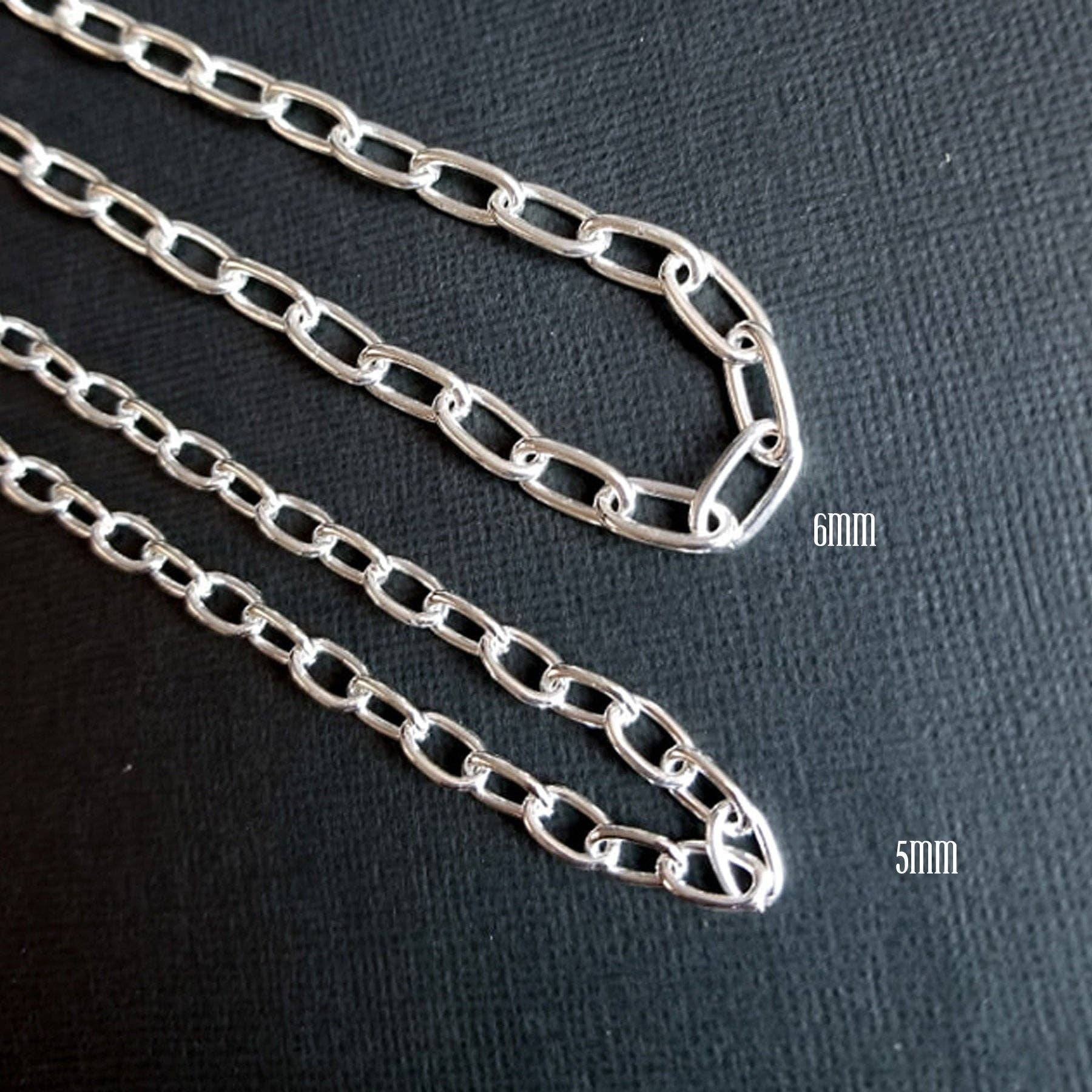Inchoo bijoux inc - Venta al por mayor Collares de cadenas y eslabones - Cadena de eslabones de plata de ley maciza de 6 mm7