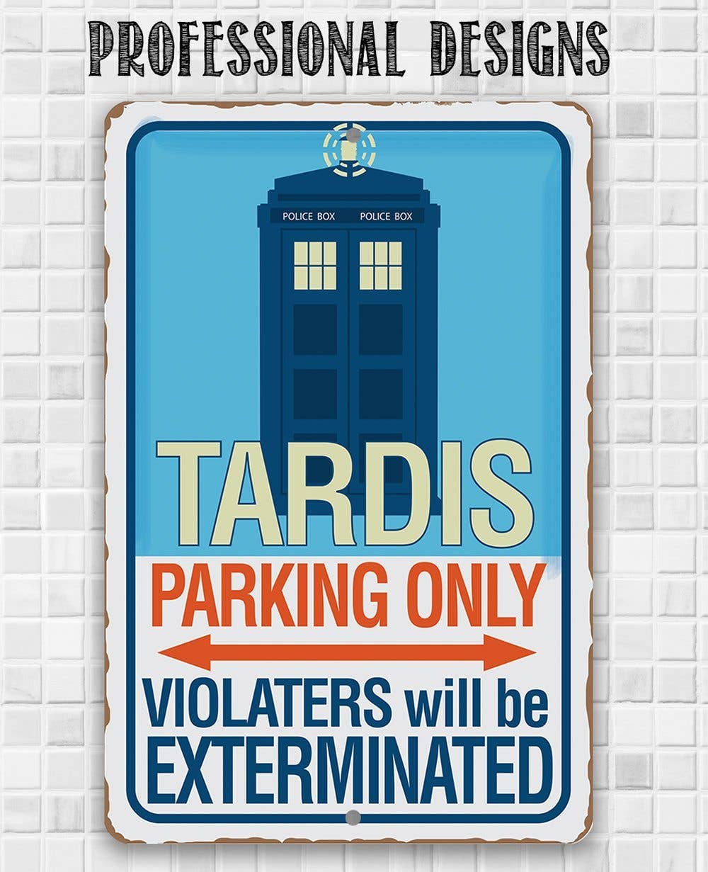 Lone Star Art Metal Signs - Wholesale Sign - Garage Sign | Tardis Parking Only5