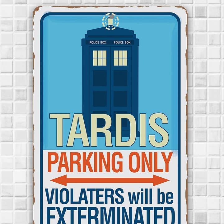 Lone Star Art Metal Signs - Wholesale Sign - Garage Sign | Tardis Parking Only5