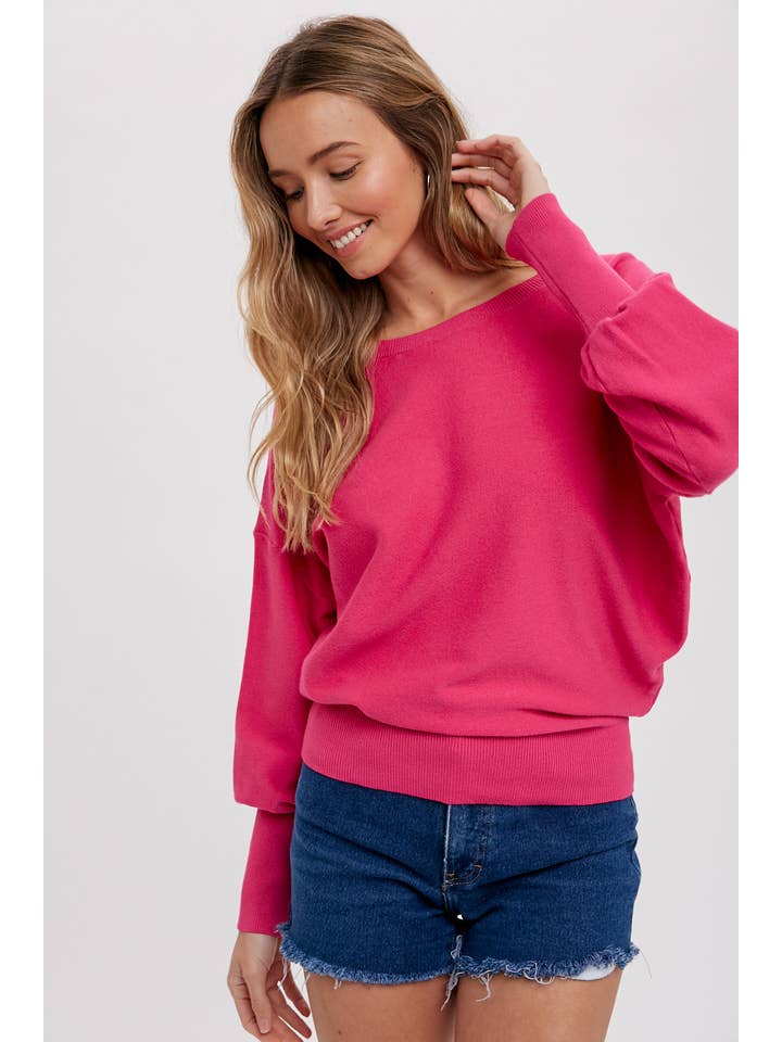 Bluivy - Wholesale Sweatshirt - Women's - BACKLESS BALLOON SLEEVES PULLOVER51