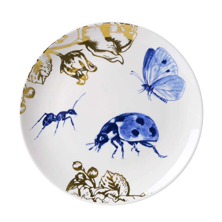Wall plate Insects Chic animals for wholesale by Heinen Delfts Blauw