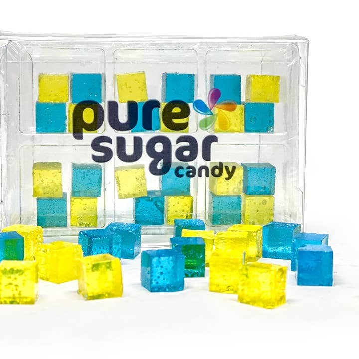 Pure Sugar Candy - Wholesale Hard Candy - Blue Raspberry Lemonade - Hard Candy Cubes