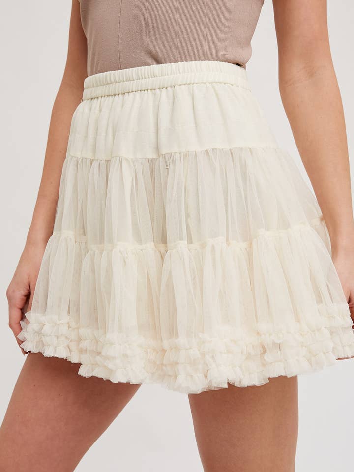 Bluivy - Wholesale Skirt – Women’s - RUFFLE-TIERED TULLE TUTU MINI SKIRT20