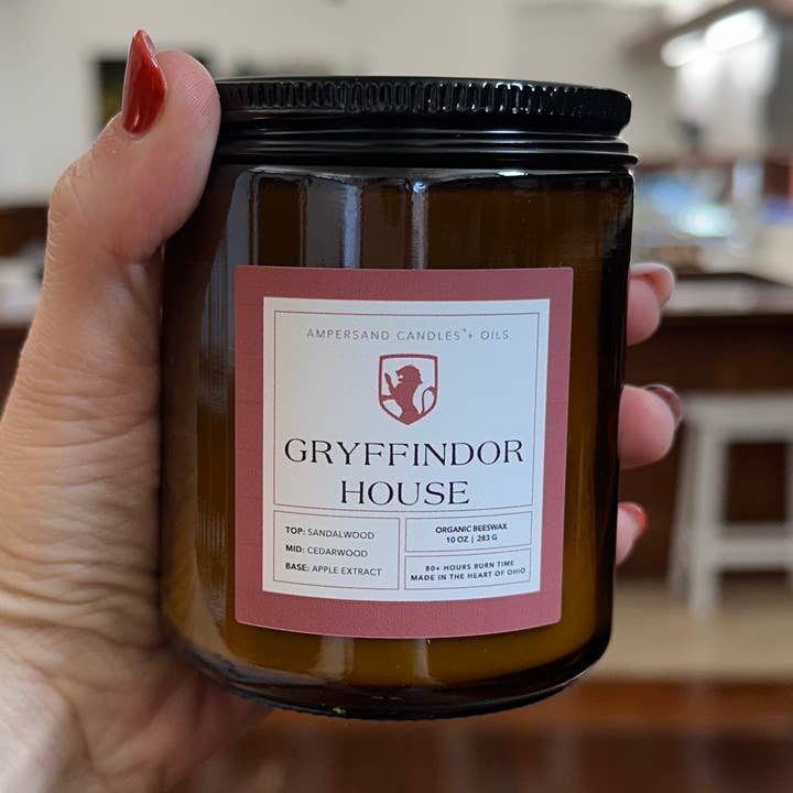 Ampersand Candles + Oils - Wholesale Jar/Filled Candle - Gryffindor Candle - Harry Potter (Soy or Beeswax)0
