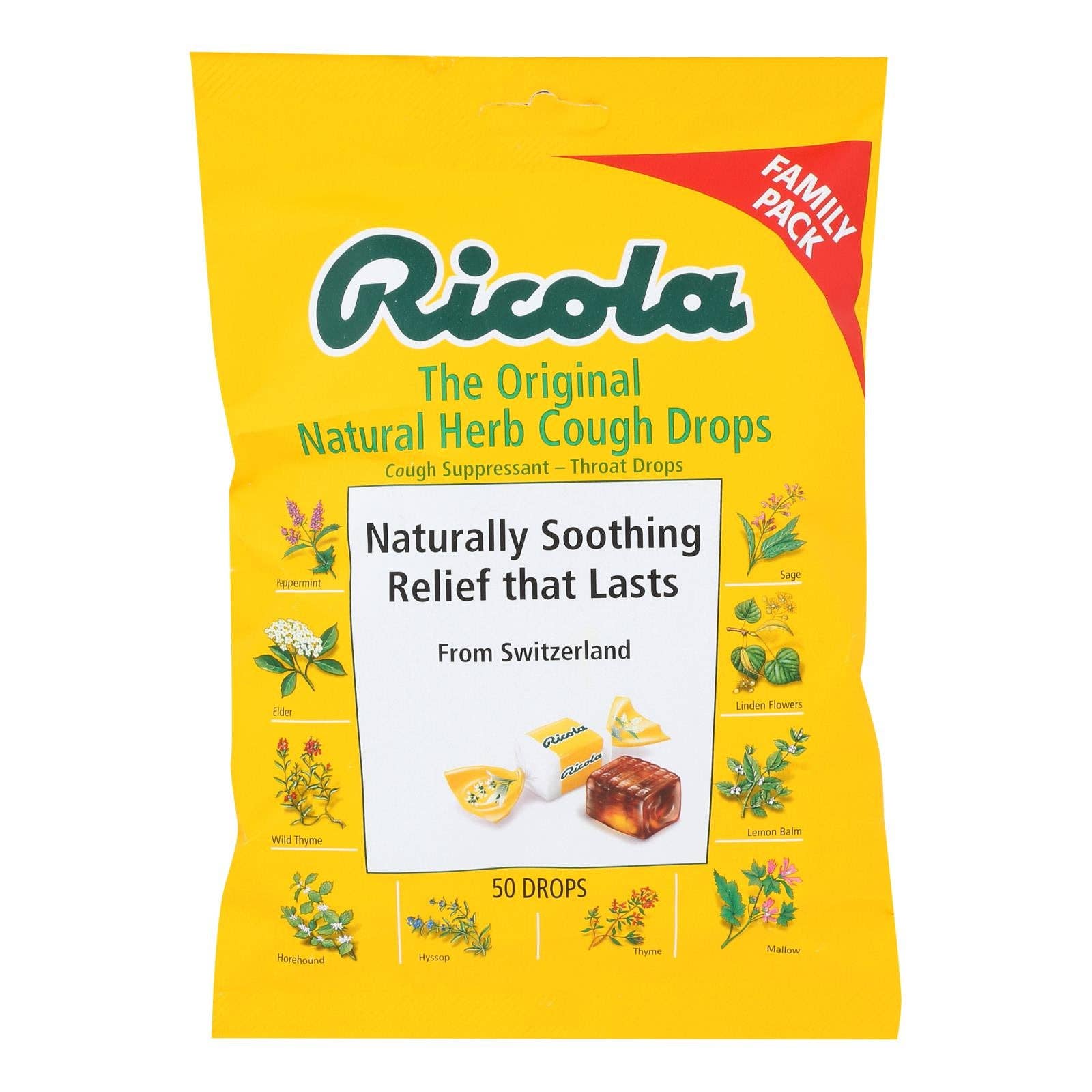 Ware Spark - Wholesale Lozenges/Cough Drops - Ricola - Cough Drop Original Herb - Case Of 6-45 Ct0