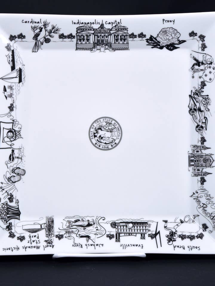 Indiana Small Square Plate for wholesale by The Dish
