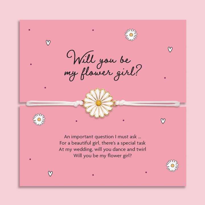 Flower Girl Proposal Wish Bracelet for wholesale by Letterbox Love Bracelets