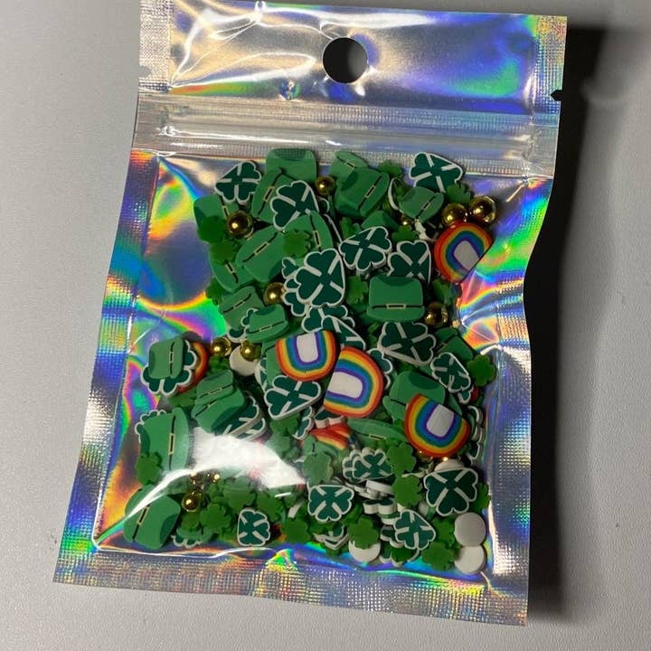 ASAP Craft Supplies - Wholesale Craft Supplies - St Patrick’s Day Polymer Clay Slices 5mm. 0.5 oz bag1