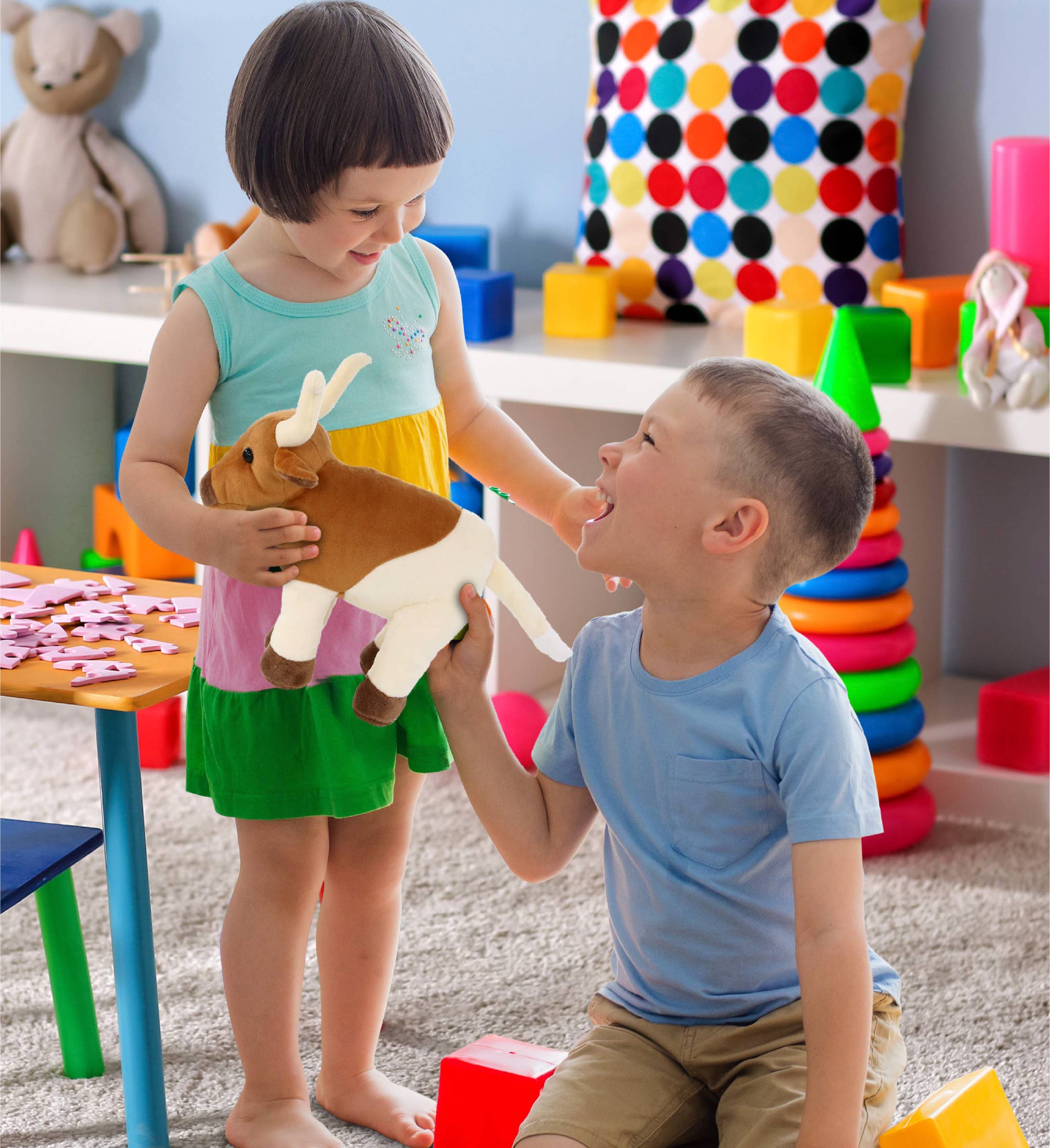 Cota Global - Wholesale Stuffed/Plush Toy - Kids & Baby - Plush - Standing Longhorn 7"5