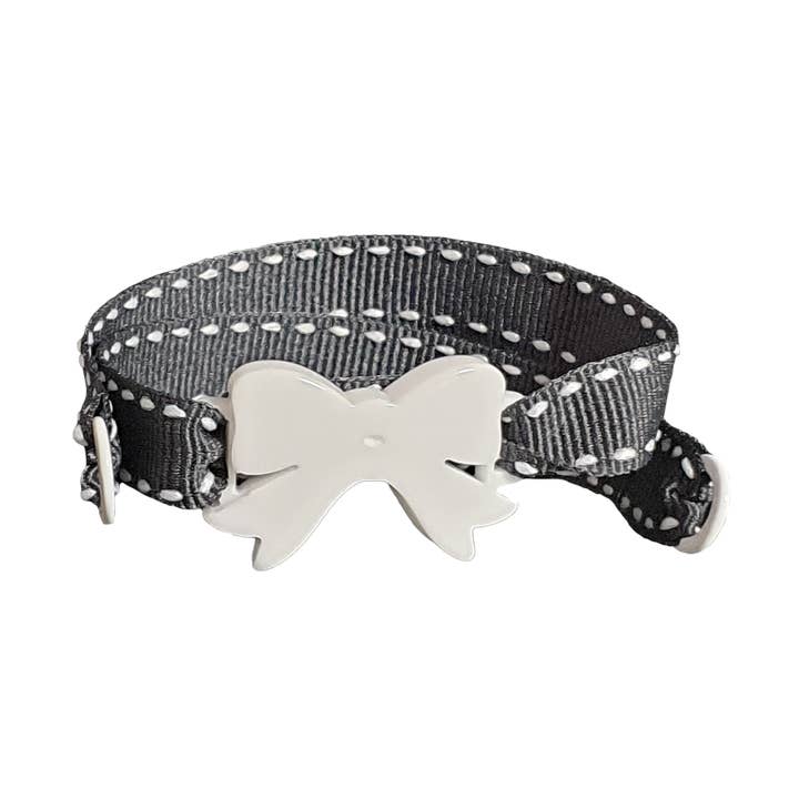 GREY WHITE BOW BRACELET for wholesale by Smartever Srl