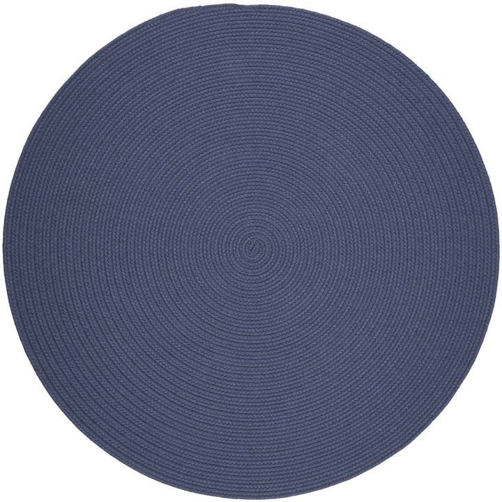 Wool Solids Area Rug - Round - S102 Sailor Blue for wholesale by Rhody Rug