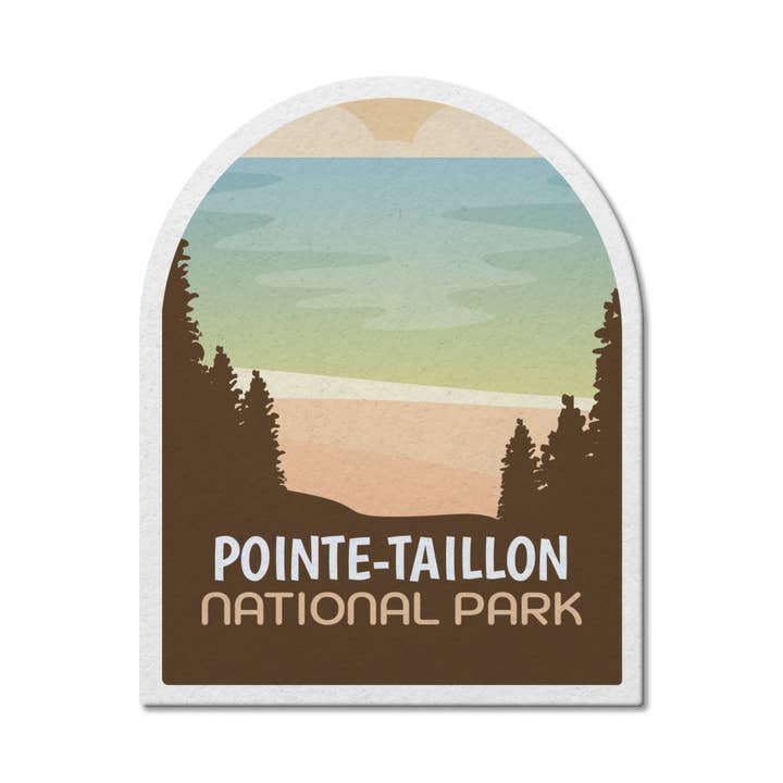 Autocollant imperméable en vinyle Pointe-Taillon Parc national du Québec pour la vente par Canada Untamed