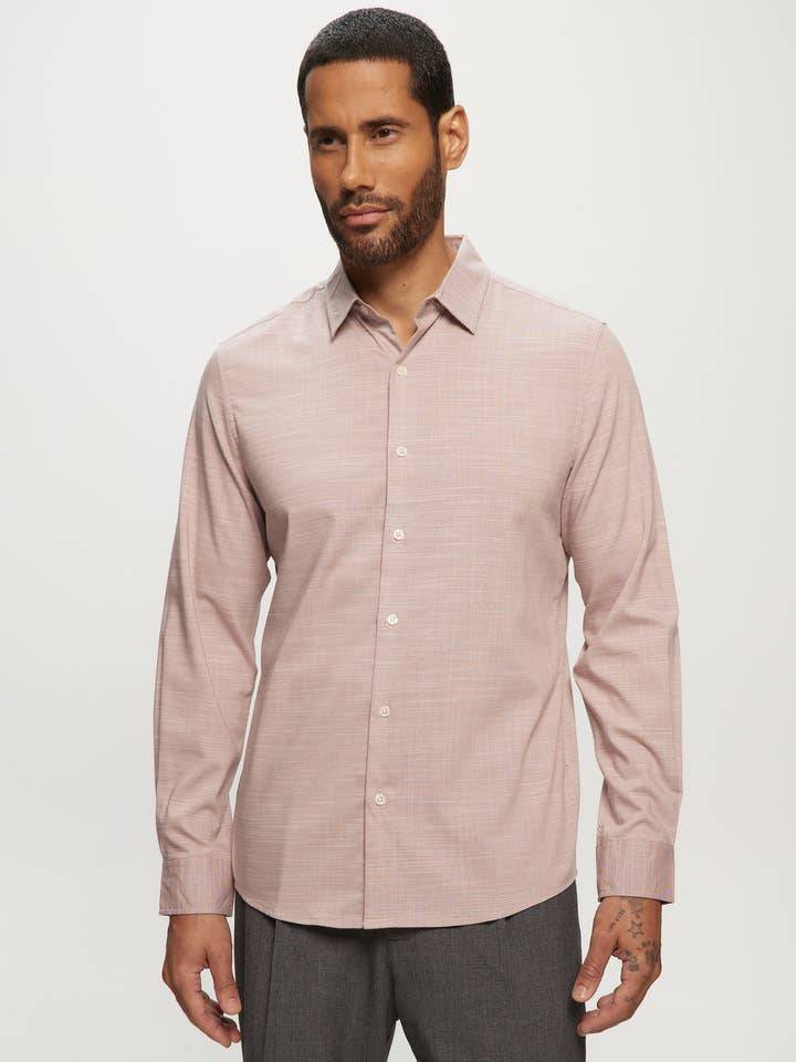 LS Shirt in Mauve for wholesale by Julian & Mark